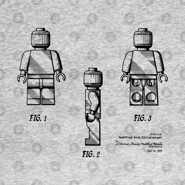 Minifigure Lego Patent Print 1979 by MadebyDesign